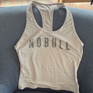 NOBULL medium Women's Light Gray Racerback Tank Top